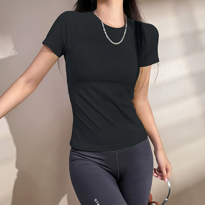 Slim Fit Thin Yoga Wear Short Sleeve Women's Quick-drying Running