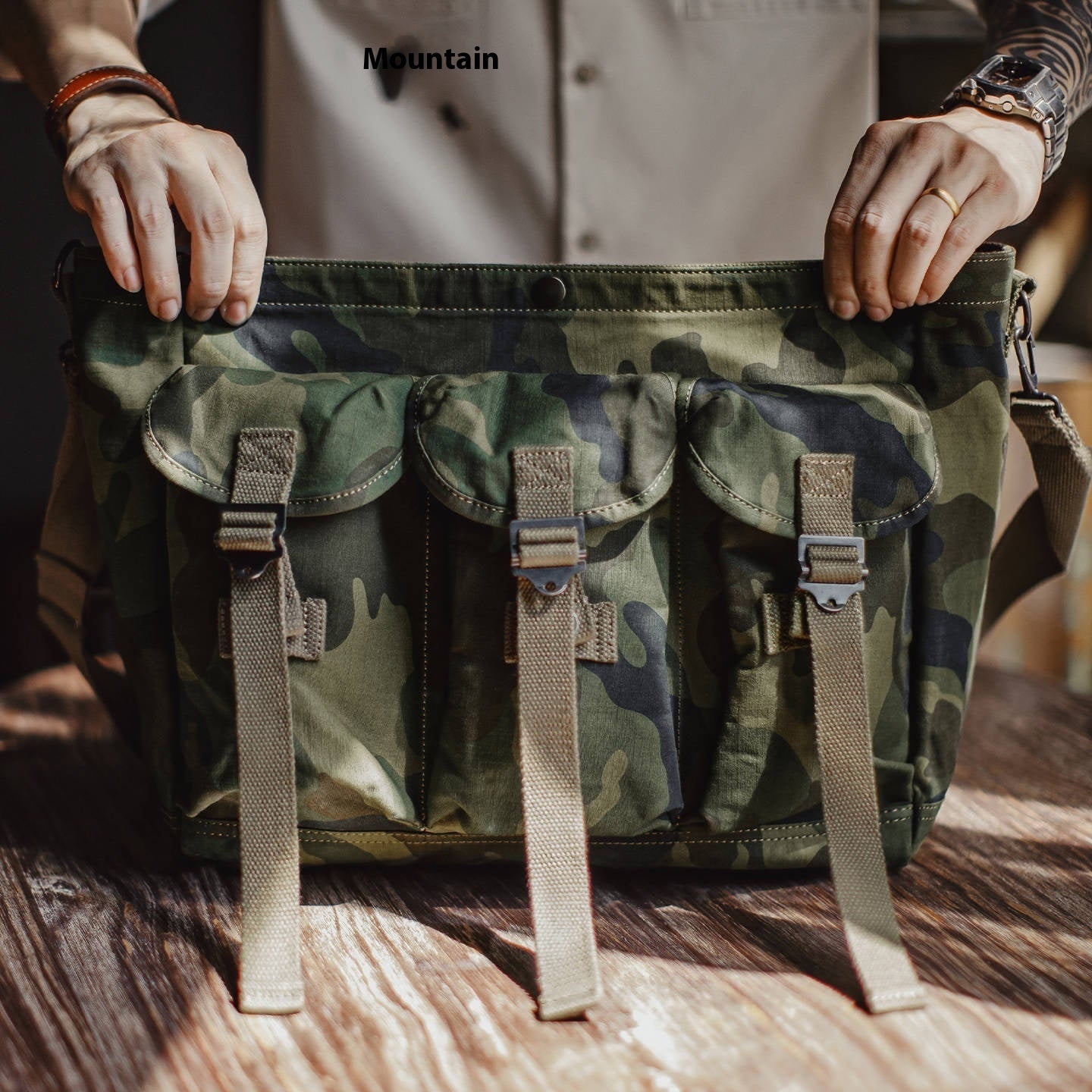 Mens Outdoor Training Tactical Shoulder Bag Camouflage Pattern For Daily Use And Travel