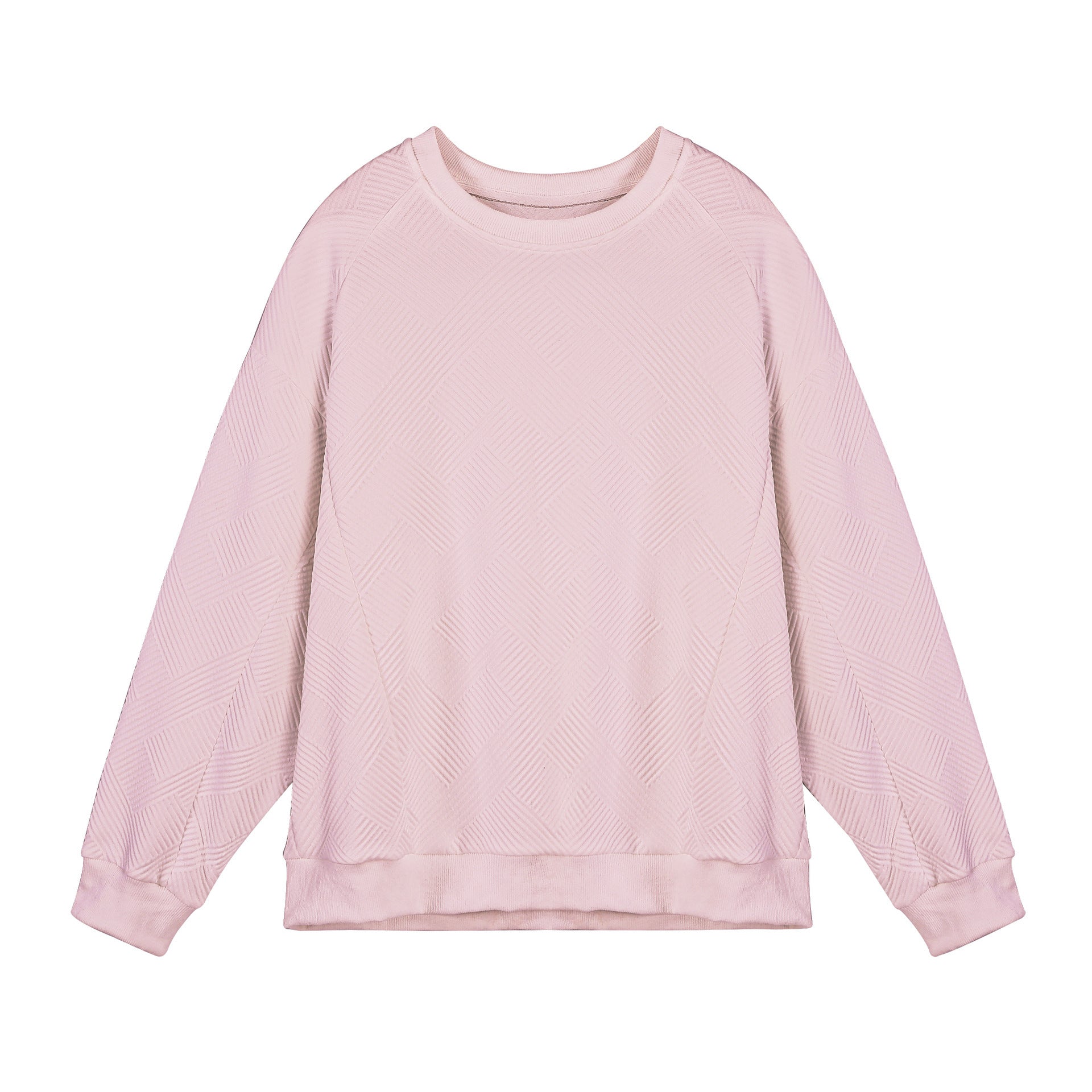 Twill Jacquard Long-sleeved Sweater Men's Spring And Autumn Round Neck