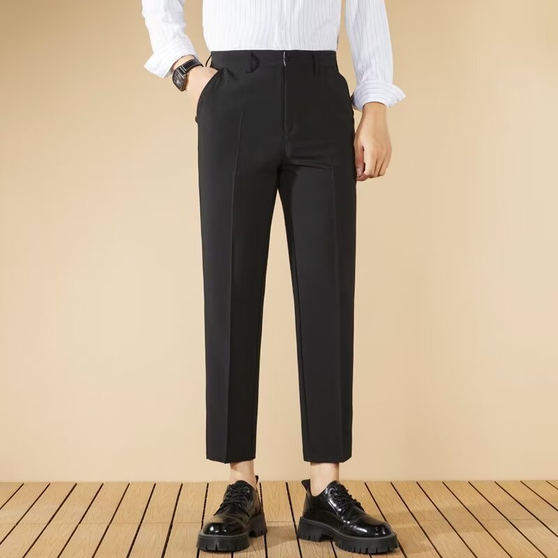 Business Gentleman Straight Casual Cropped Pants Fall