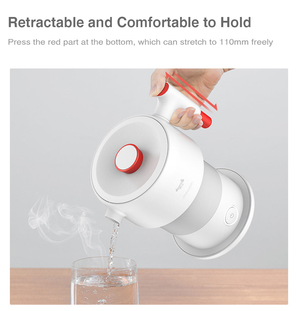 Folding Portable Electric Kettle With Food Grade Silicone Odorless Design 220V Travel Kettle