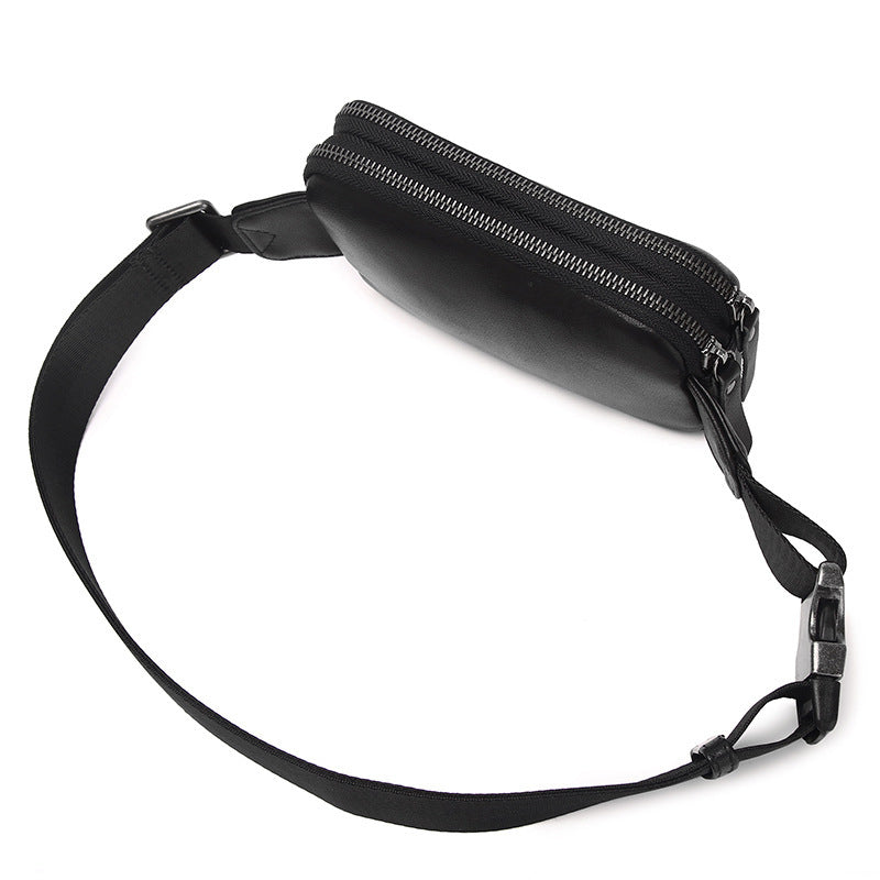 Mini Fashion Mens Leather Crossbody Bag Ultra Light Small Cowhide For Daily Use Black Brown Light Brown