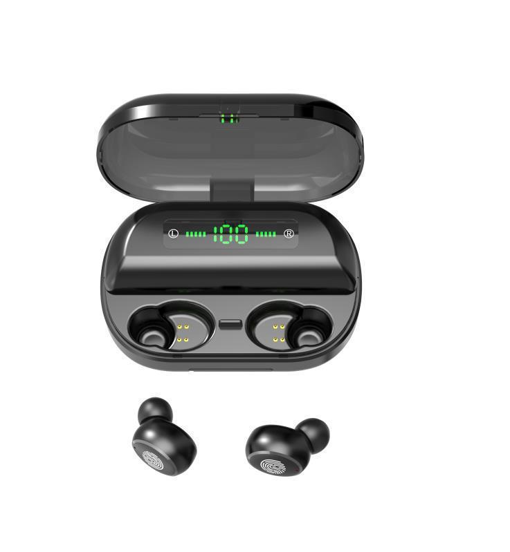 V11 Bluetooth Earphone With Digital Display And Touch 5.0 Black 4000mAh Battery Case With A2DP AVRCP HFP HSP SPP PBAP