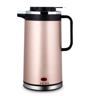 Compact Electric Kettle 2L Double Insulated Stainless Steel With Scale Window And Push Button Operation 1000W