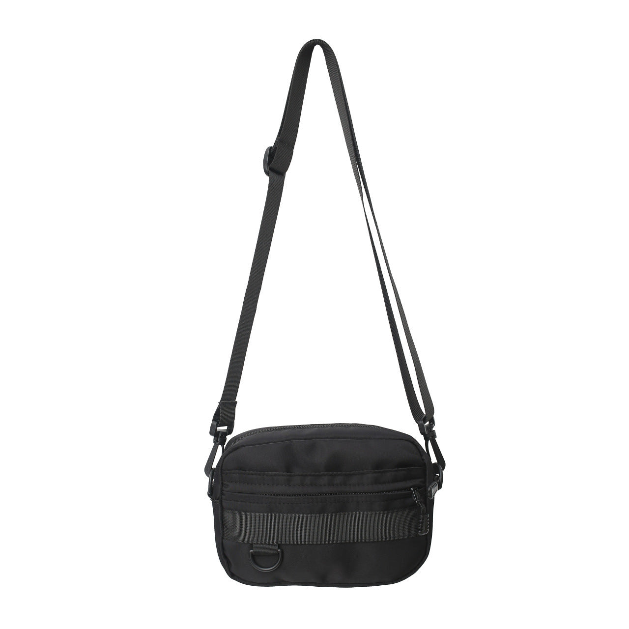 Men's Street Style Nylon Messenger Bag 22 Size Wear Resistant Daily Use Solid Color Options