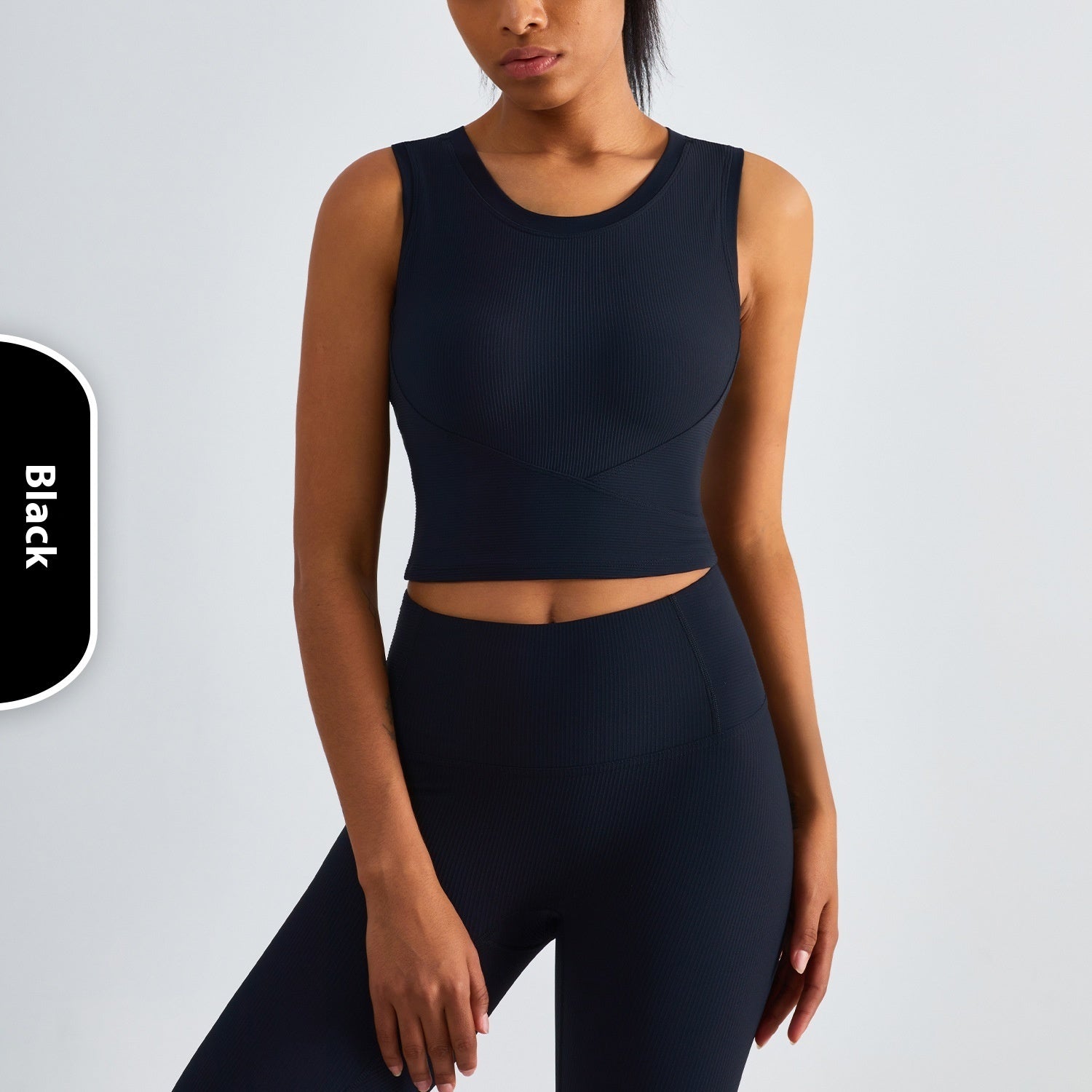 Body Skinny Slimming Fitness Womens Athletic Vest Tank Top With Spandex Lining Breathable Fabric