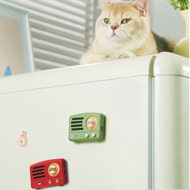 Stickers Bluetooth Stereo Speakers For Refrigerator And Kitchen Decor Green And Red Wireless Heavy Bass