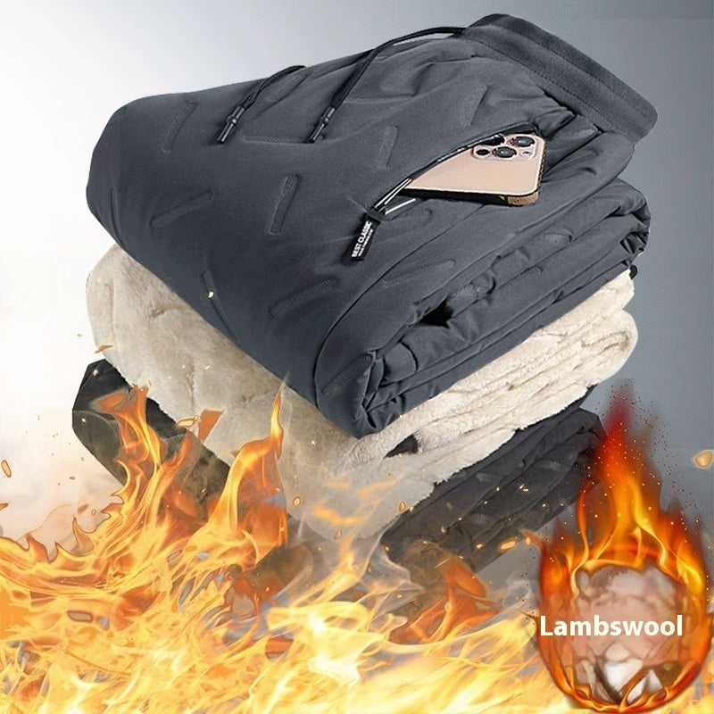 Men's Cashmere Outer Wear Warm And Loose Straight Casual Pants