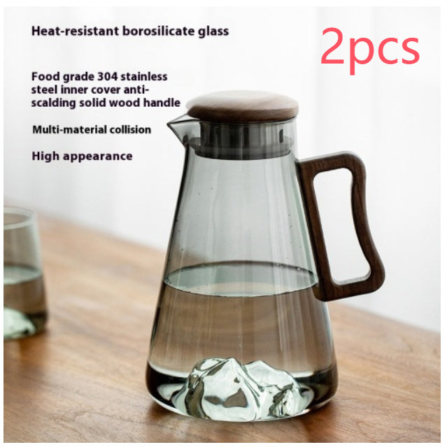 Household Borosilicate Glass Cold Water Bottle Large Capacity