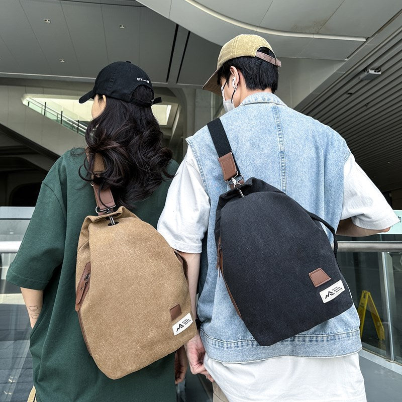 Canvas Slanted Chest Bag For Travel And Leisure Waist Sling Bag Wear Resistant Durable