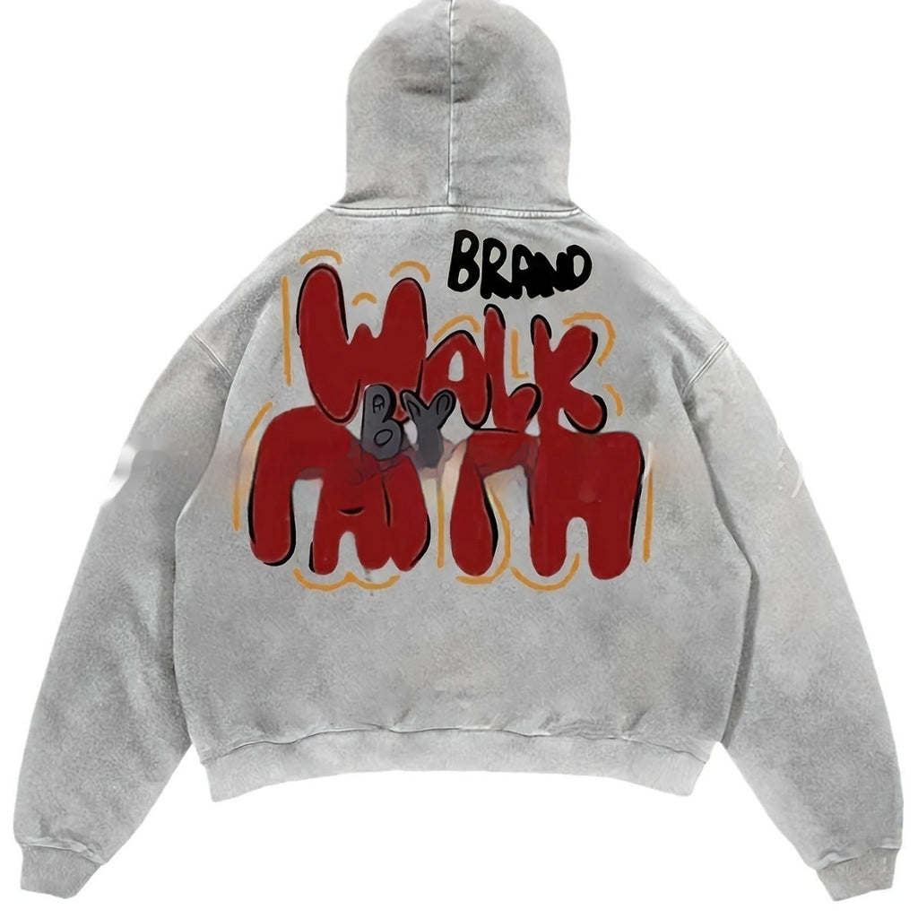 Casual Letter Print Fashion Hoodie Harajuku Vintage