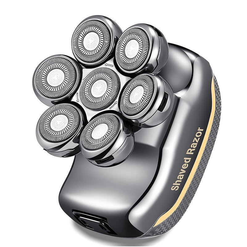 7-Head Electric Shaver with LED Display - Intelligent Hair Clipper