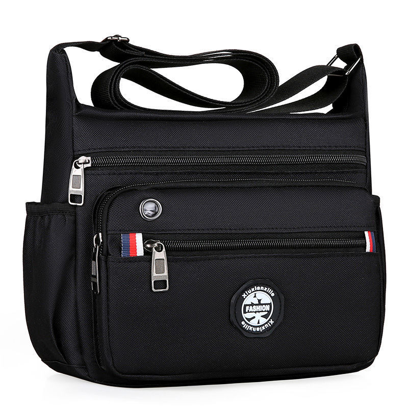 Large Capacity Mens Shoulder Messenger Bag 20x26x9 CM With Multiple Pockets Oxford Cloth Daypack