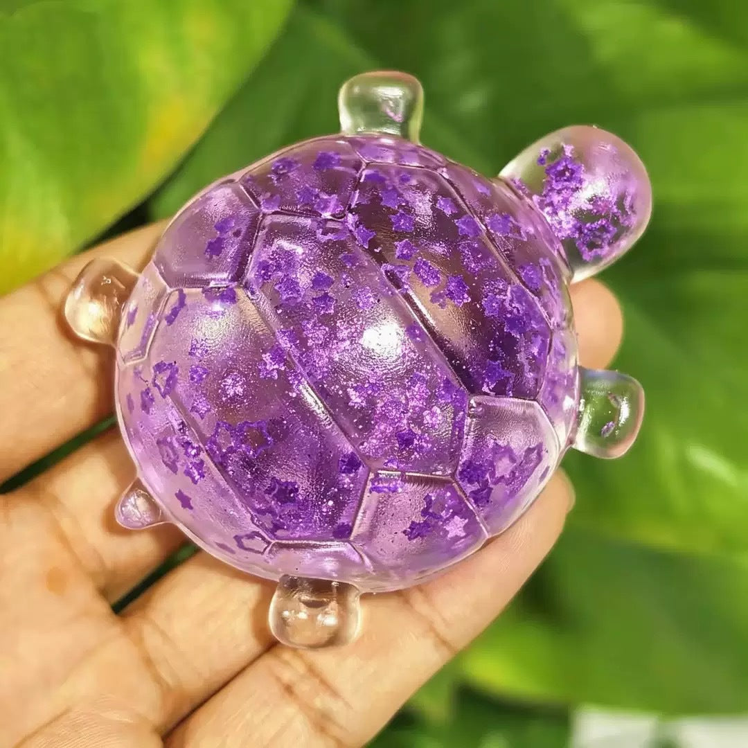 Purple translucent sea star slow-rebound stress-relief toy with bubble bead texture