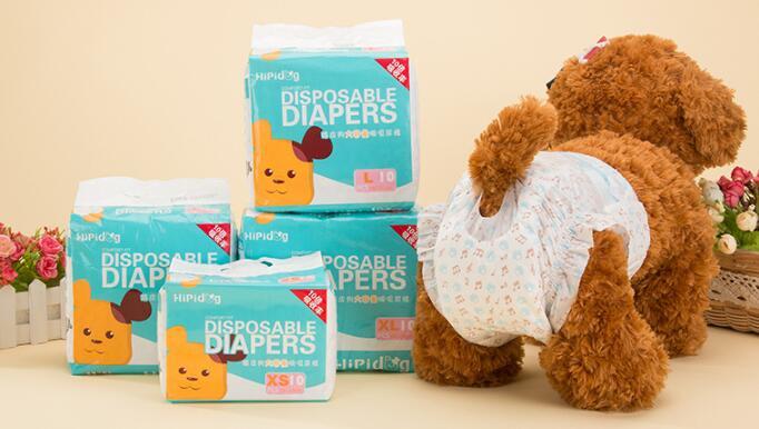 10Pcs Per Bag Dog Diapers With Adjustable Size Breathable Soft Material And Hook And Loop Leak Protection For Secure Fit