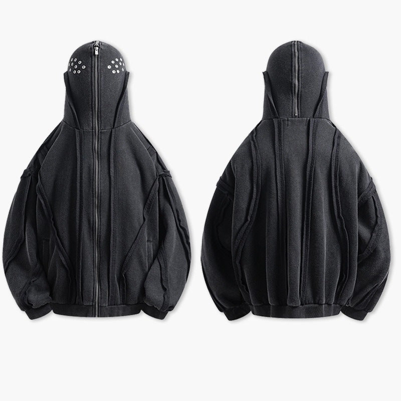 American Niche Retro Coat Autumn New Loose Zip Hooded