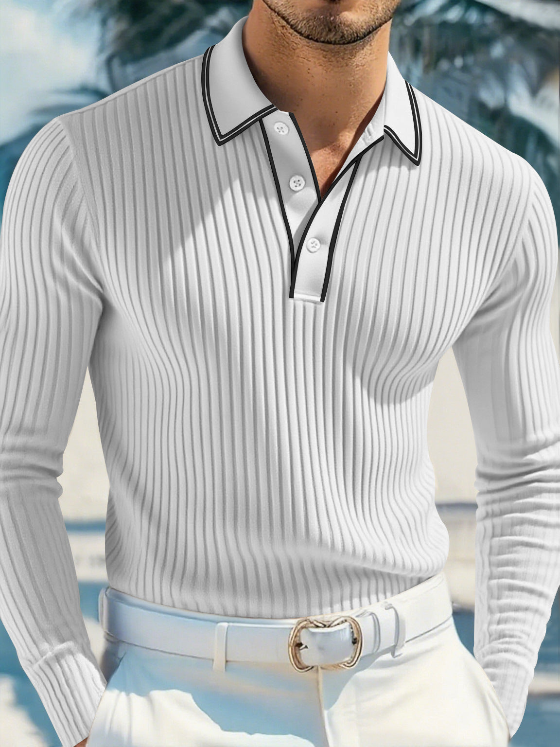 Men's POLO Long-sleeved Shirt