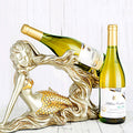 Mermaid Resin Wine Bottle Holder – Decorative Display Stand | Gold & Silver