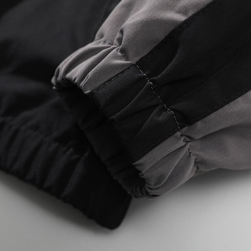 Men's Casual Spring And Autumn Outdoor Stitching Contrast Color Jacket