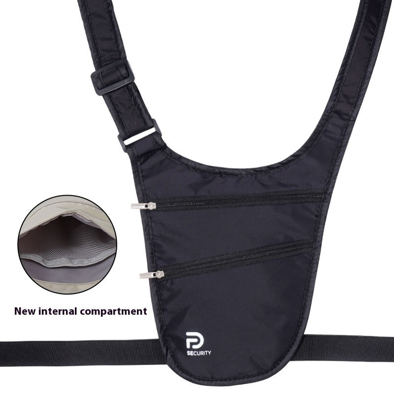Anti-Theft Pocket Travel Wallet For Europe Documents Nylon Waist Bag For Men Urban Simplicity