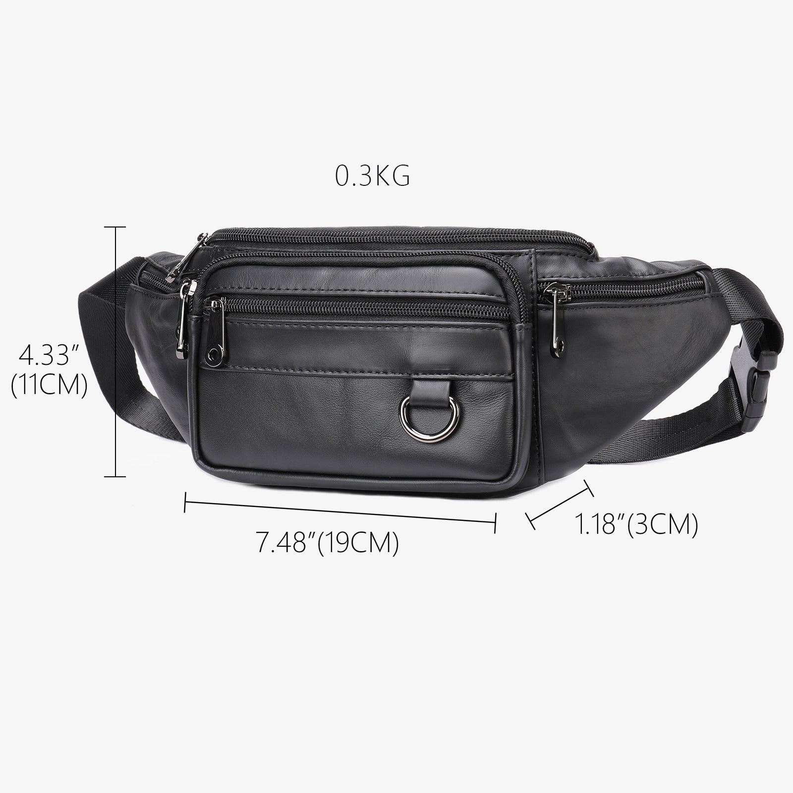 Leather Phone Belt For Men Multifunctional Chest Bag Crossbody Genuine First Layer Cowhide Leather