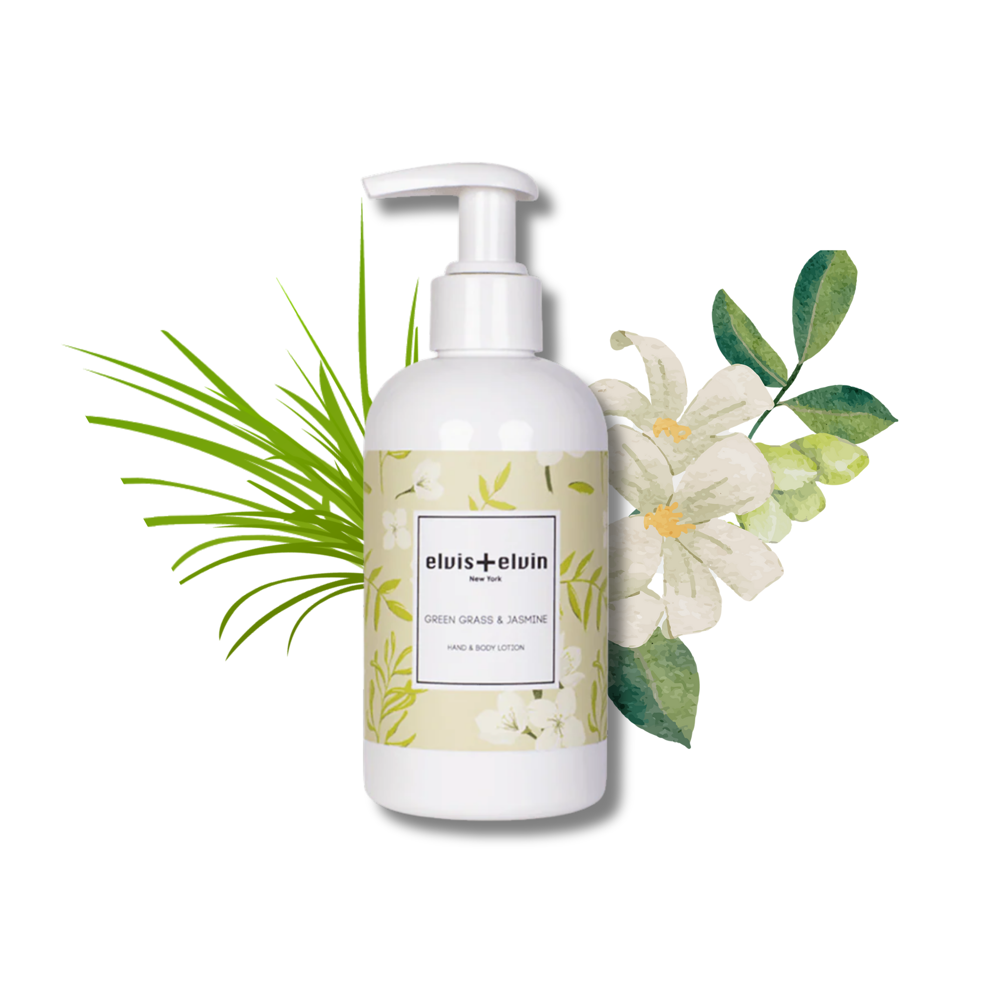 elvis+elvin Green Grass & Jasmine Hand & Body Lotion-1