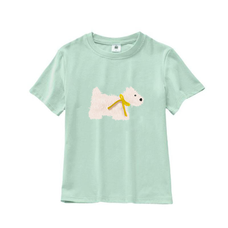 Korean Style Sweet White Shoulder Women's T-shirt