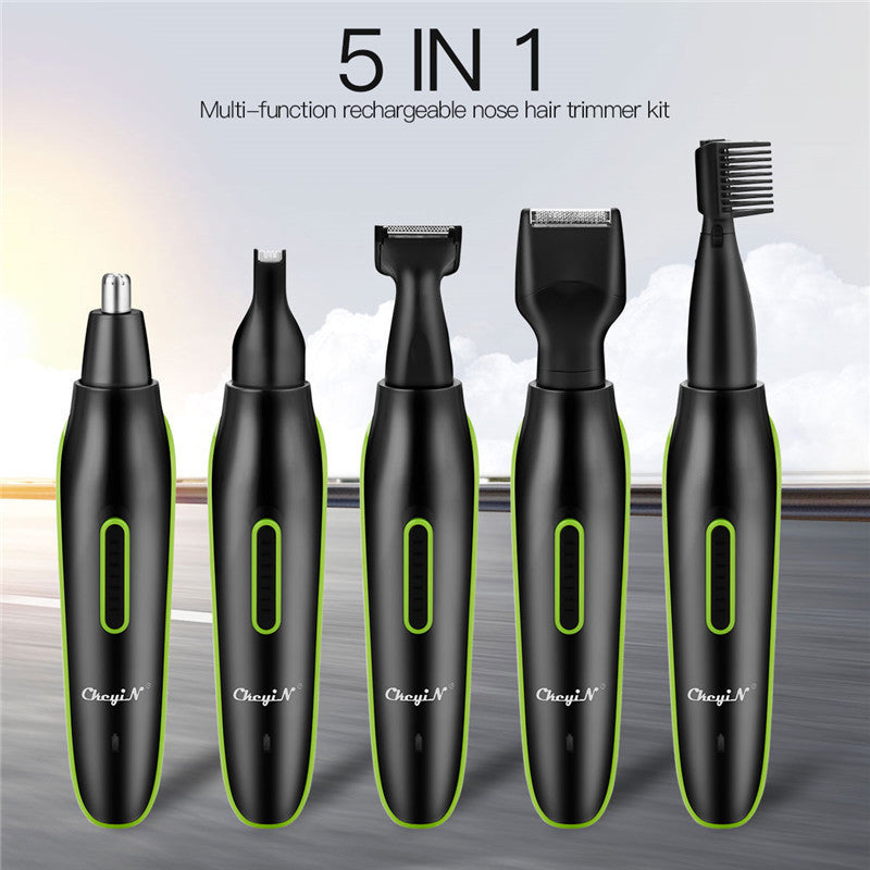 Five-In-One Nose Hair Trimmer Kit With Ear Hair Trimmer Razor Beard Trimmer And Fashion Blade
