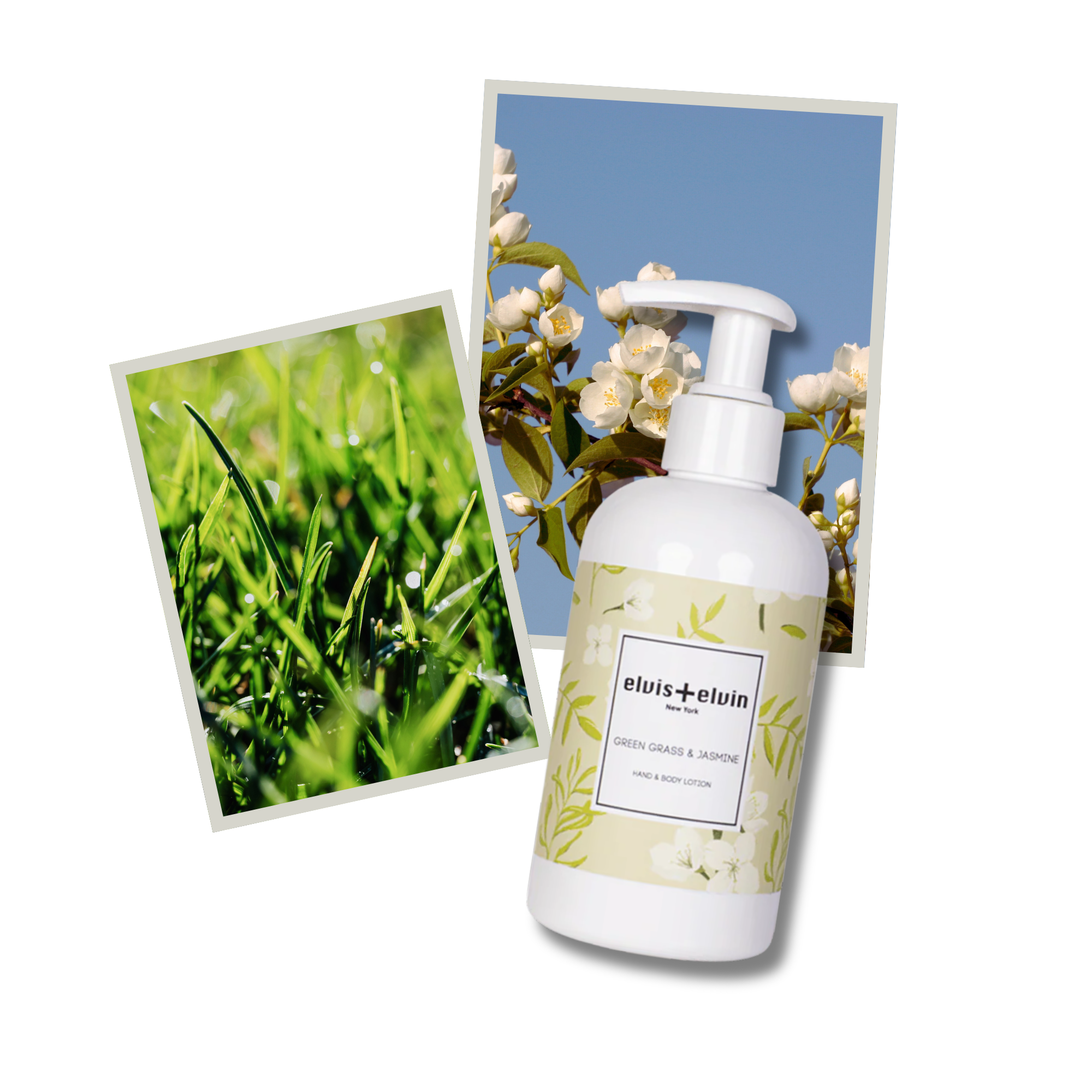 elvis+elvin Green Grass & Jasmine Hand & Body Lotion-2