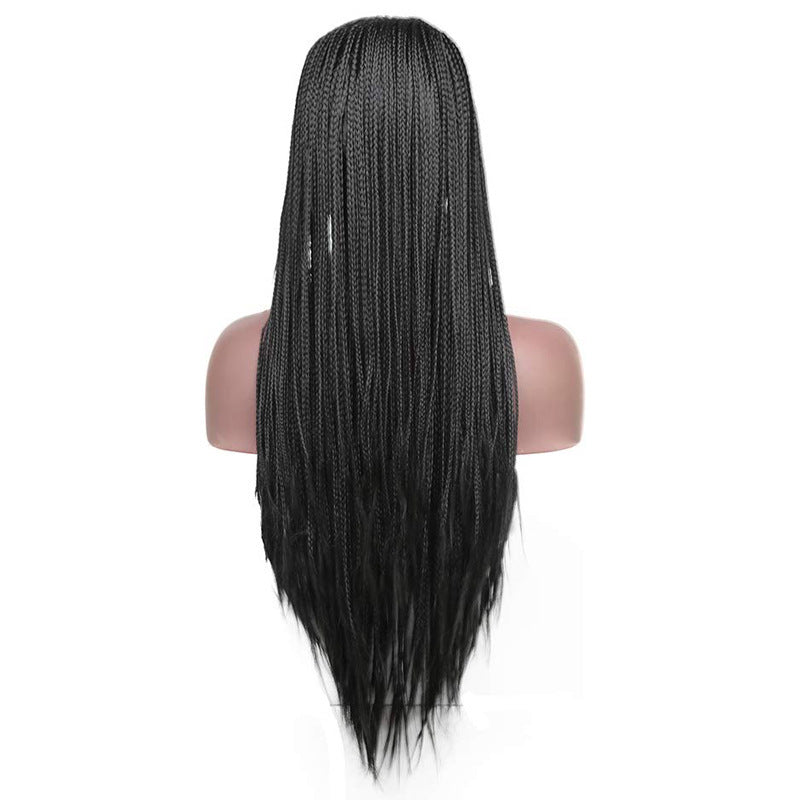Braided Synthetic Lace Front Wig - Black