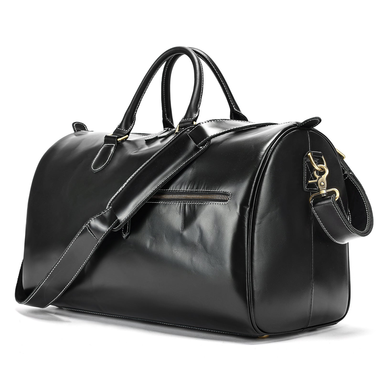 Vintage Leather Travel Crossbody Bag For Men Large Capacity Genuine First Layer Cowhide