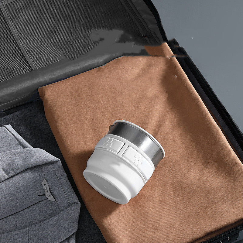 Travel Folding Electric Portable Hot Water Kettle Stainless Steel 1000 Watt Touch Type Operation Compact