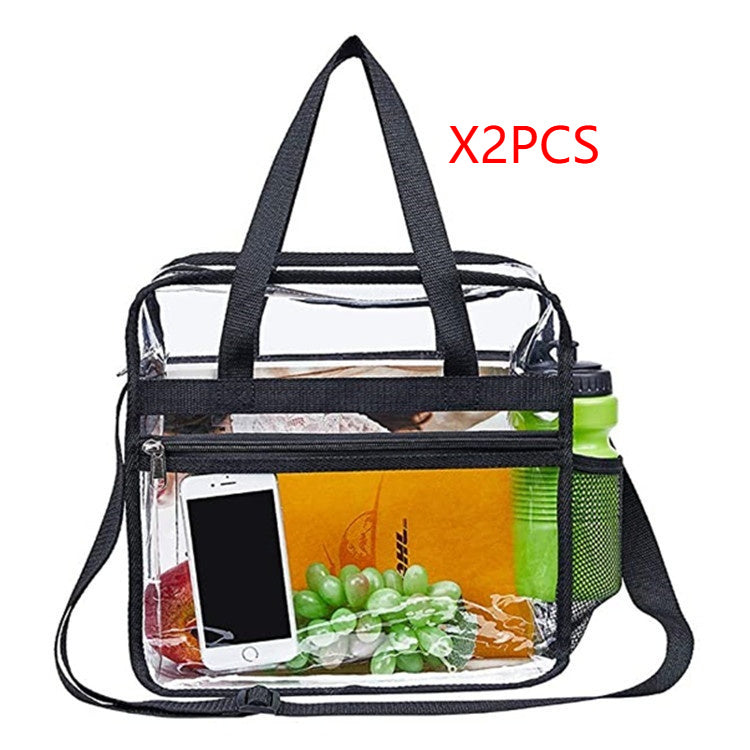 PVC Black Large Capacity Sealing Shopping Bag for Travel Medicine Candy and Groceries Supermarket Use