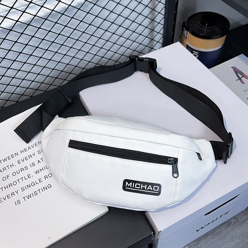 Unisex Fashion Nylon Fanny Pack Sports and Leisure Messenger Bag Featuring Multiple Color Options and Convenient Pocket