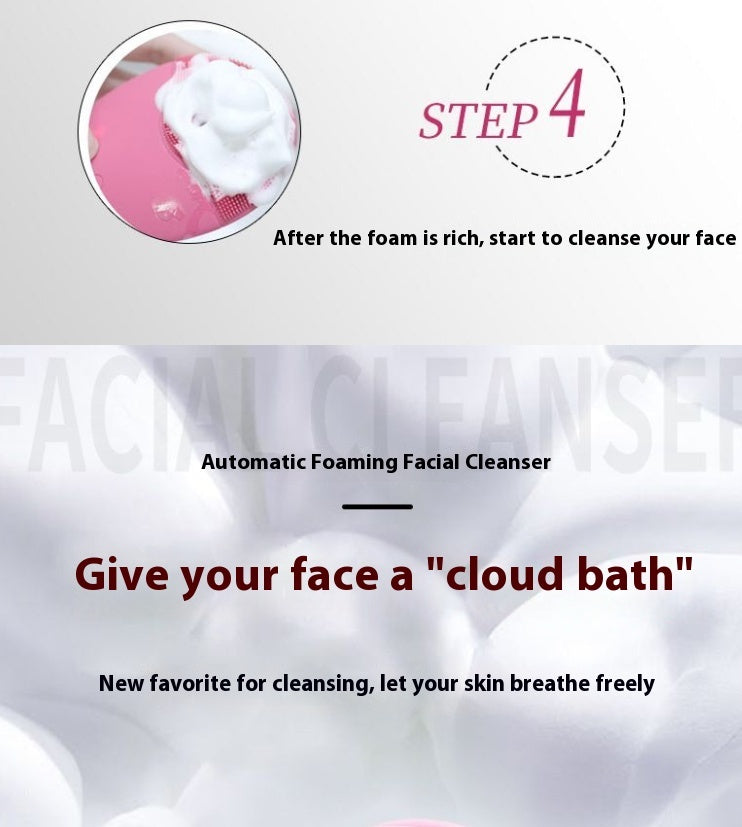 Silicone Facial Cleanser Foam Brush - Deep Cleansing Beauty Tool