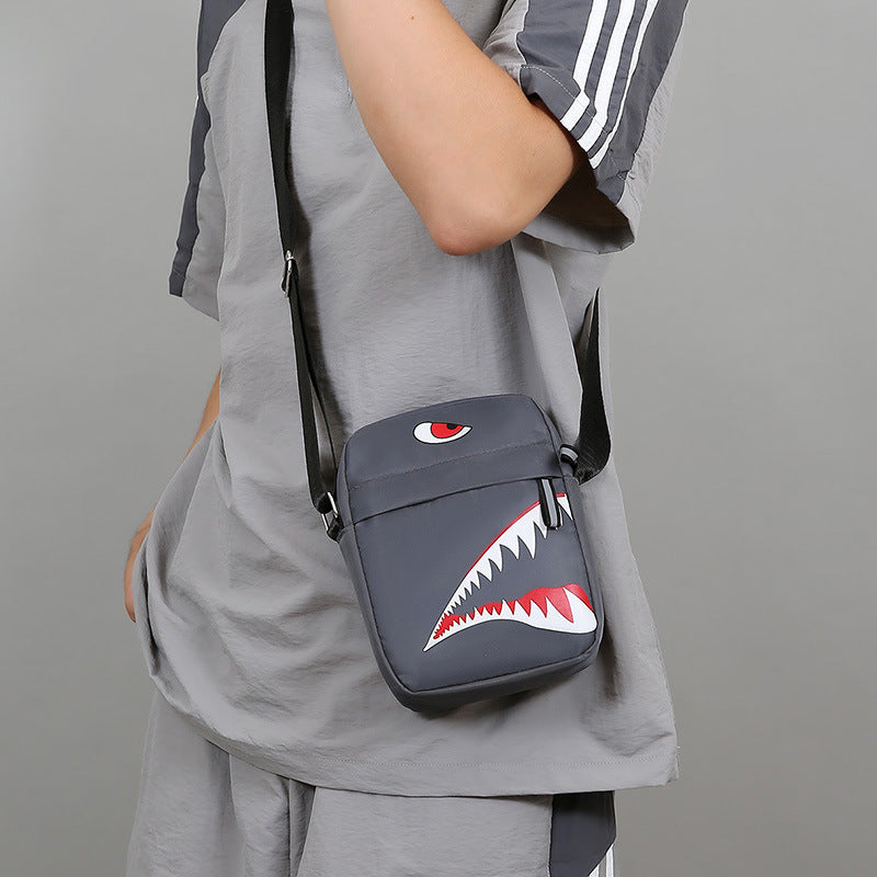 Men's Small Casual Trend Shoulder Crossbody Bag for Daily Use Black Gray Green Oxford Cloth Urban Minimalist