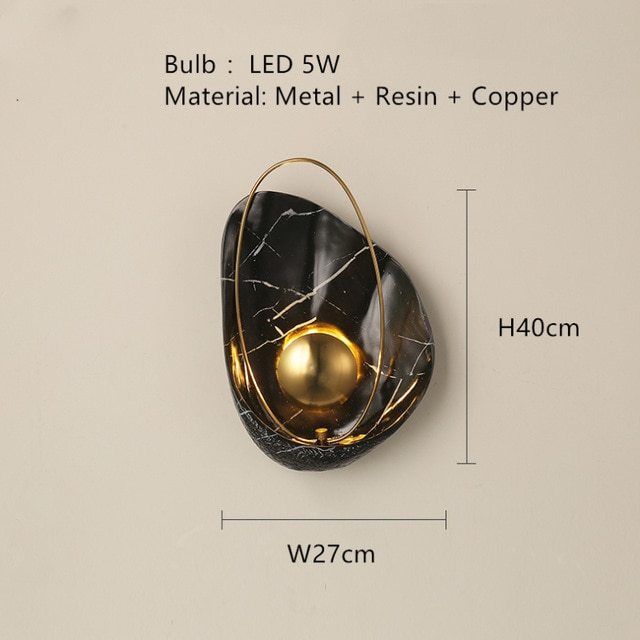 Shell Marble Wall Lamp - European Style LED Wall Sconce