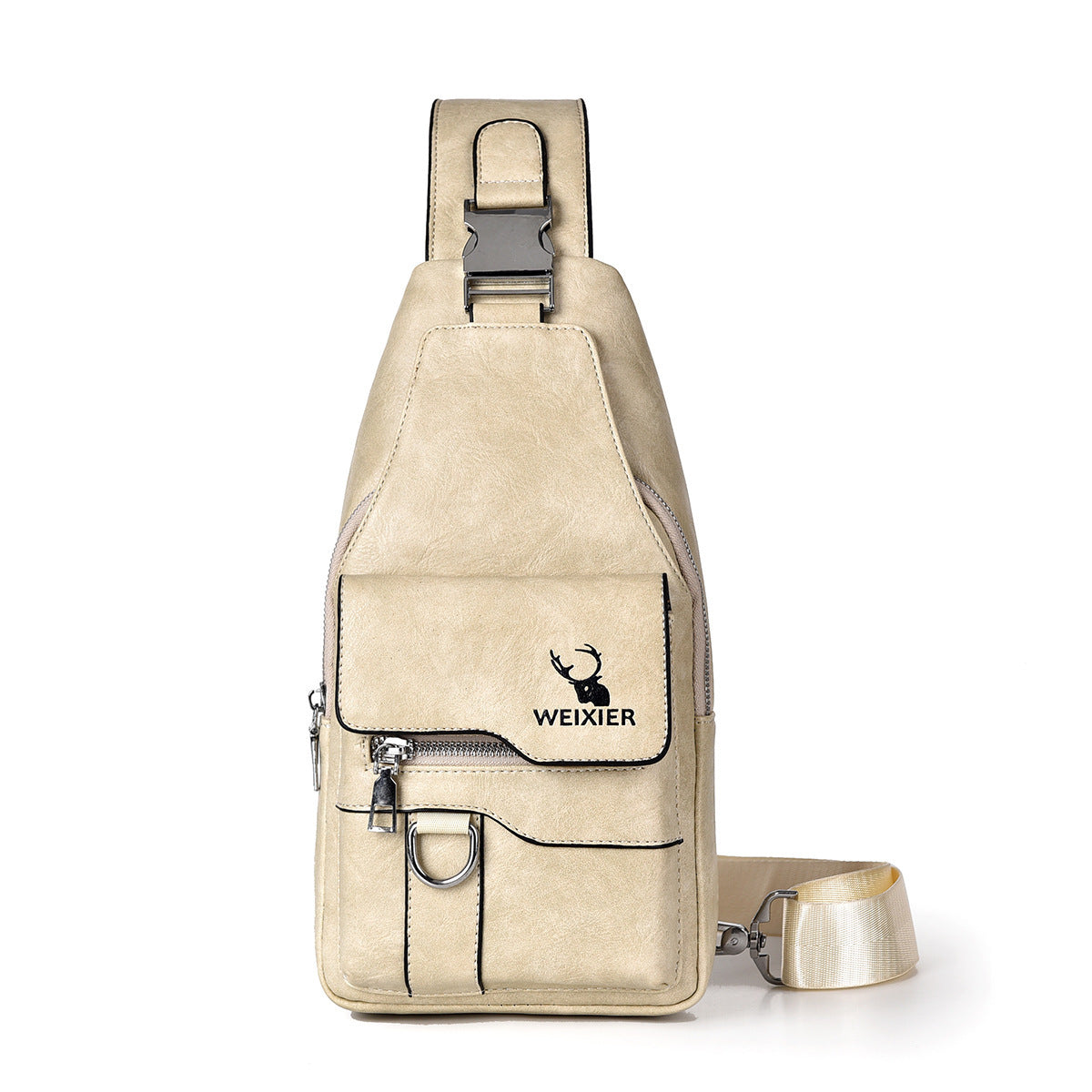 Retro Easy Matching Shoulder Bag With Large Capacity Waterproof Satchel In Creamy White Gray Black Blue Dark Brown