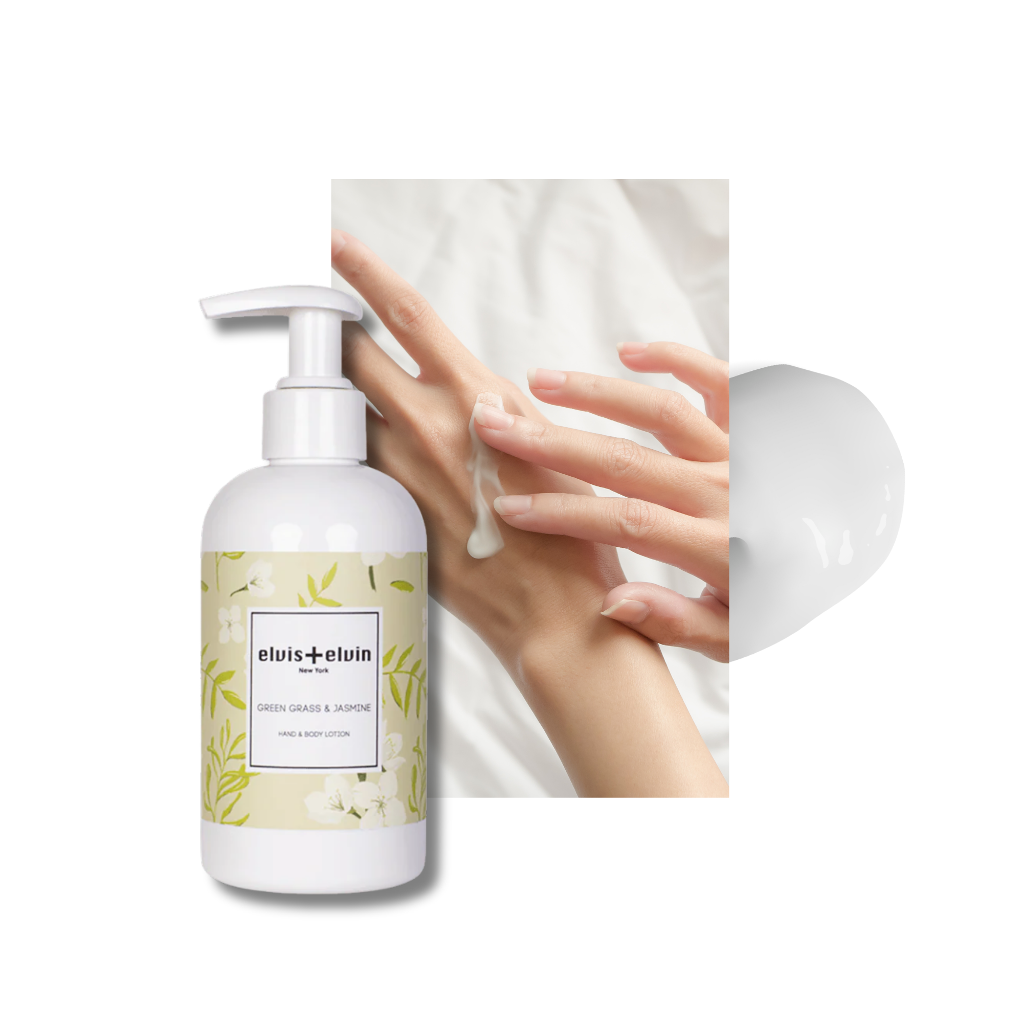 elvis+elvin Green Grass & Jasmine Hand & Body Lotion-4