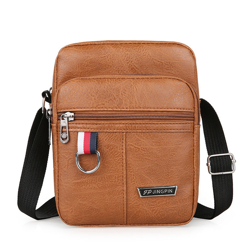 Mens PU Leather Messenger Bag Vertical Crossbody For Business Travel Casual Ultralight Waterproof