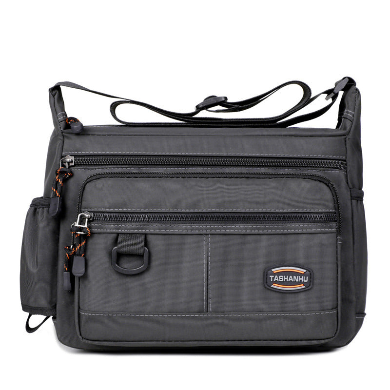 Men's Large Capacity Casual Shoulder Messenger Bag Oxford Cloth 12 Inch for Travel Work and Daily Use