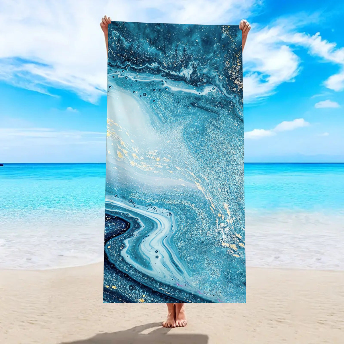 Quick-drying Microfiber Beach Bath Towel Double-sided Velvet