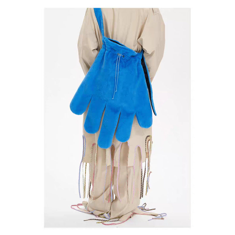 Blue Fur 14 Inch Crossbody Bag For Workwear And Leisure Travel Velvet Lining Cyberfunction Style