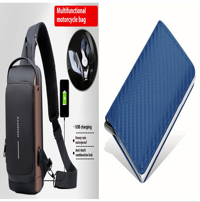 Anti Theft Chest Bag for Men Password Secure Multifunctional Casual Travel Shoulder Bag