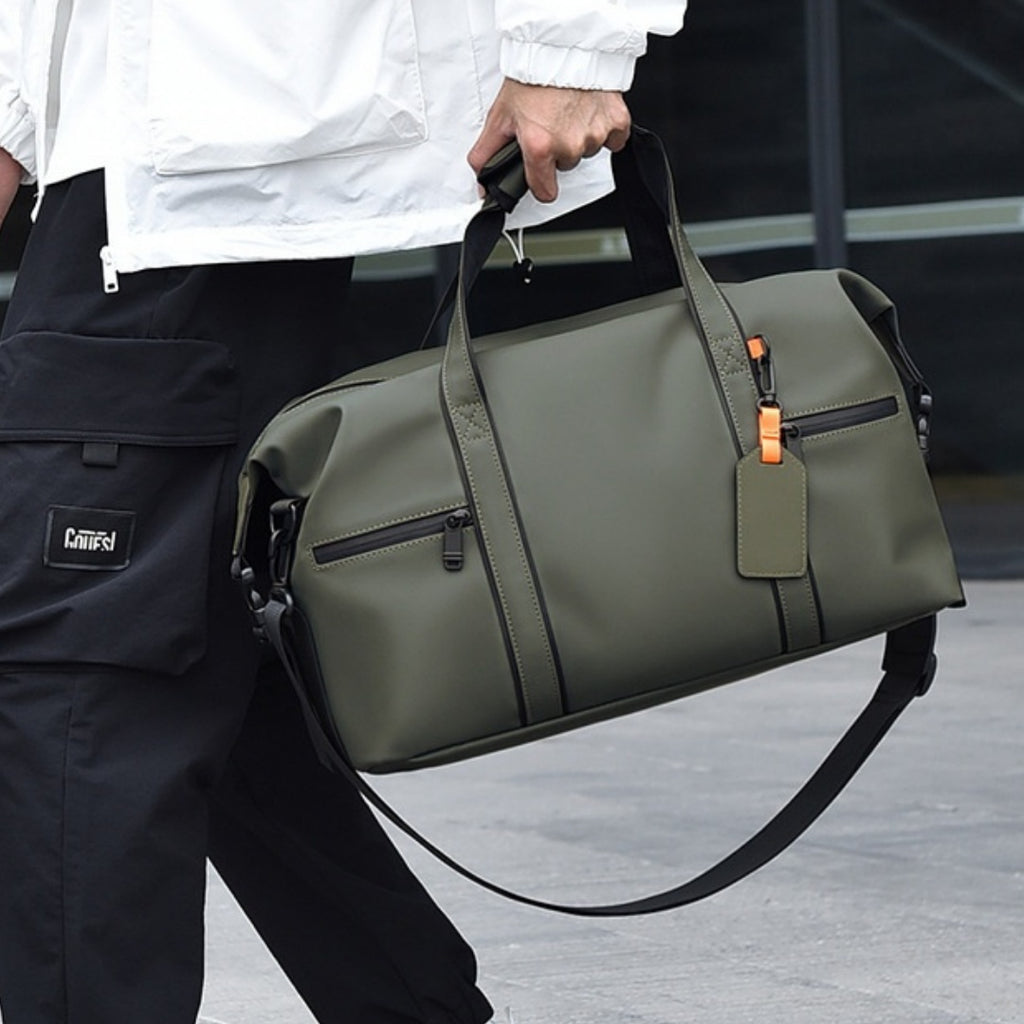 Large Capacity Short Distance Sports One Shoulder Crossbody Bag Unisex PU Waterproof Expandable For Travel