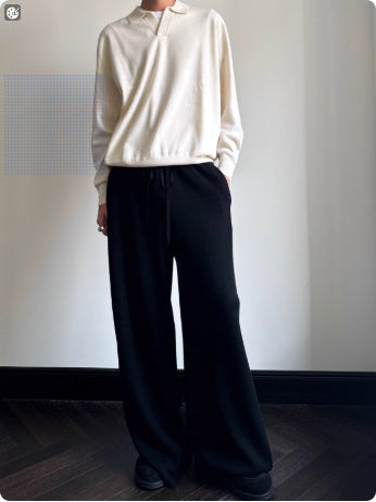 Old Money Style Pure Wool POLO Sweater