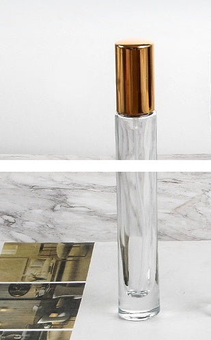 Transparent Glass 5ml Perfume Bottle With Golden Atomization Nozzle Sub Bottle For Fragrance Samples