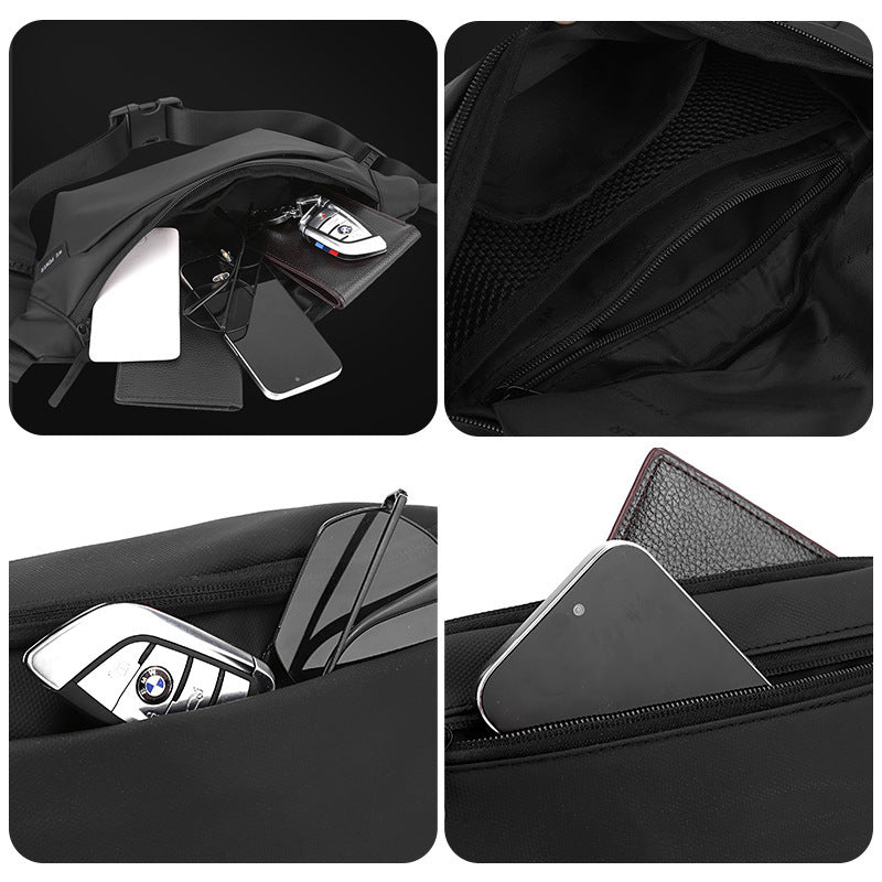 Outdoor Casual Sports Shoulder Bag Waterproof Crossbody Nylon For Men Lightweight Daily Use