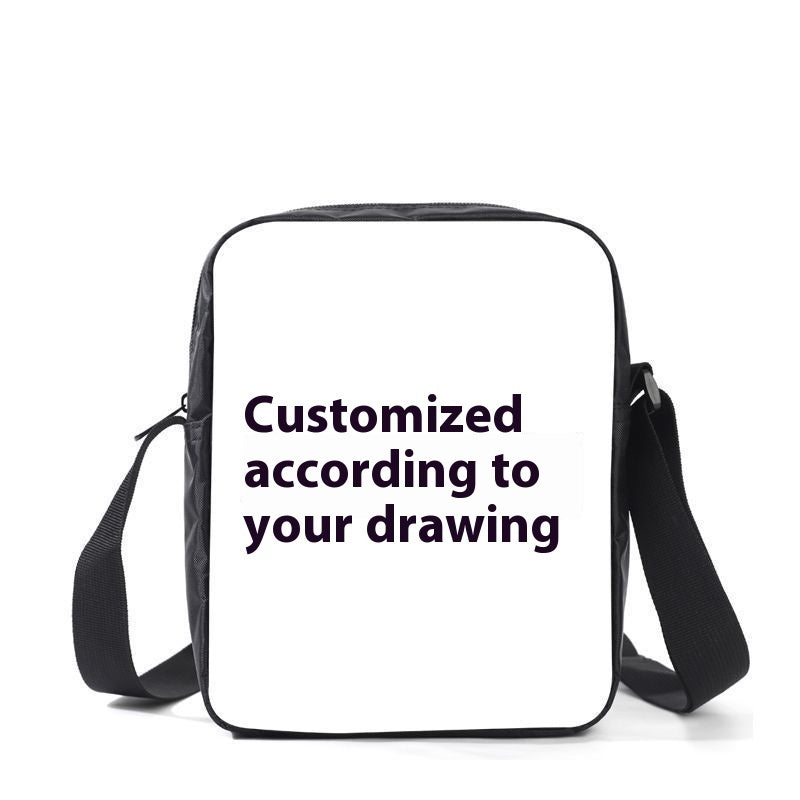 Butterfly Mushroom Nylon Crossbody Bag Lunch Bag for Daily Use Unisex Small Satchel with Zippered Interior