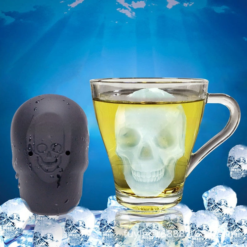 3D Halloween Skull Ice Maker Food Grade Tray